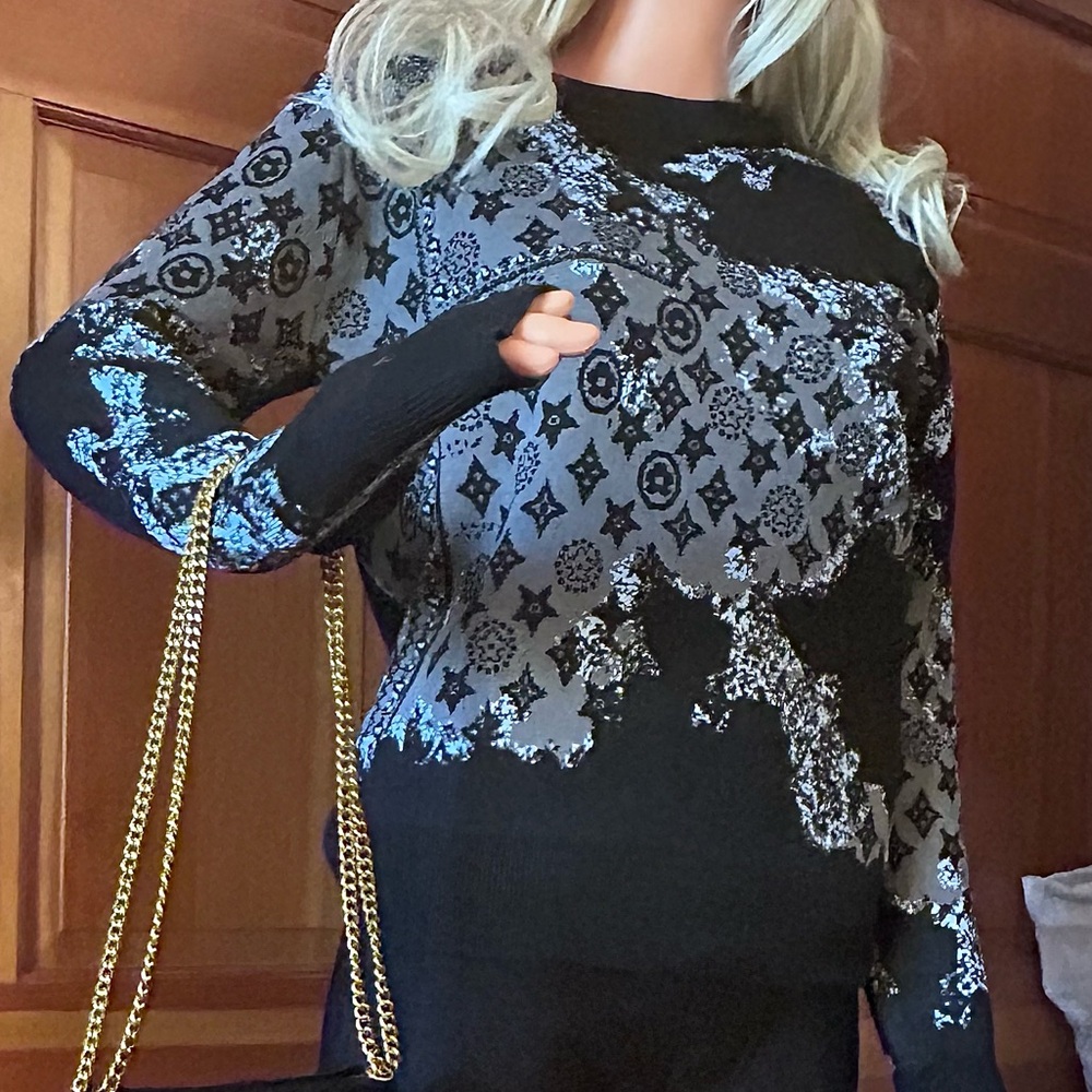 Jacquard Wool Pullover - image 3